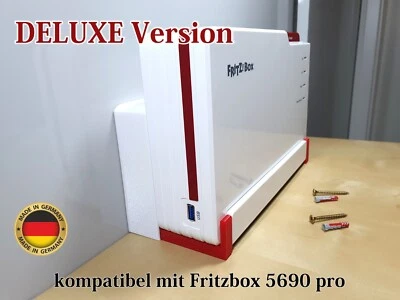 MARKENLOS Fritzbox 5690 pro Wandhalterung DELUXE Version Wandmontage Router Halter AVM