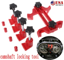 Dual Cam Clamp Camshaft Engine Timing Locking Tool Sprocket Gear Kit Universal