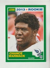 2013 Score #436 Chance Warmack rookie card, Alabama Crimson Tide All-American