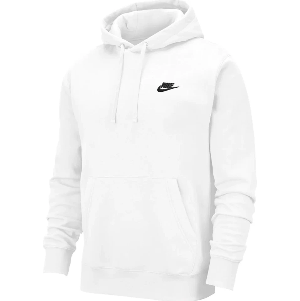 Nike NSW Club Fleece Mens Hoodie White Multi Size Pullover Sweatshirt Top |  eBay