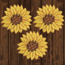 Sunflower Embroidered Patch — Iron On