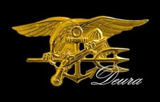 US Navy SEALS Special Warfare Gold Trident Insignia Badge Pin 2-3/4"