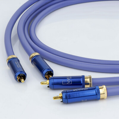 Pair RCA Kabel 6N OCC Kupfer Audio Signal Kabel Hifi Audio -0110-Cu Stecker