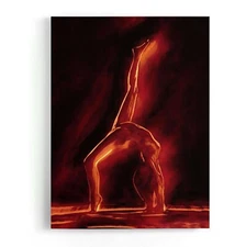 Chakrasana Framed Canvas Stretched Ready to Hang 50x40 Home decor Gift.