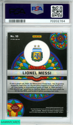 2021-2022 PANINI MOSAIC FIFA ROAD TO WORLD CUP LIONEL MESSI #10 