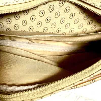 ★関税込★VALENTINO★V LOGO ショルダーバッグ IVORY★ VALENTINO Shoulder Bag V Logo PVC Leather Beige Women's USED