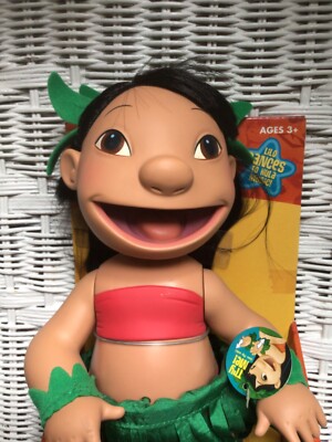 New VTG 2002  Disney Lilo & Stitch Talking  Hula Dancing Doll Works