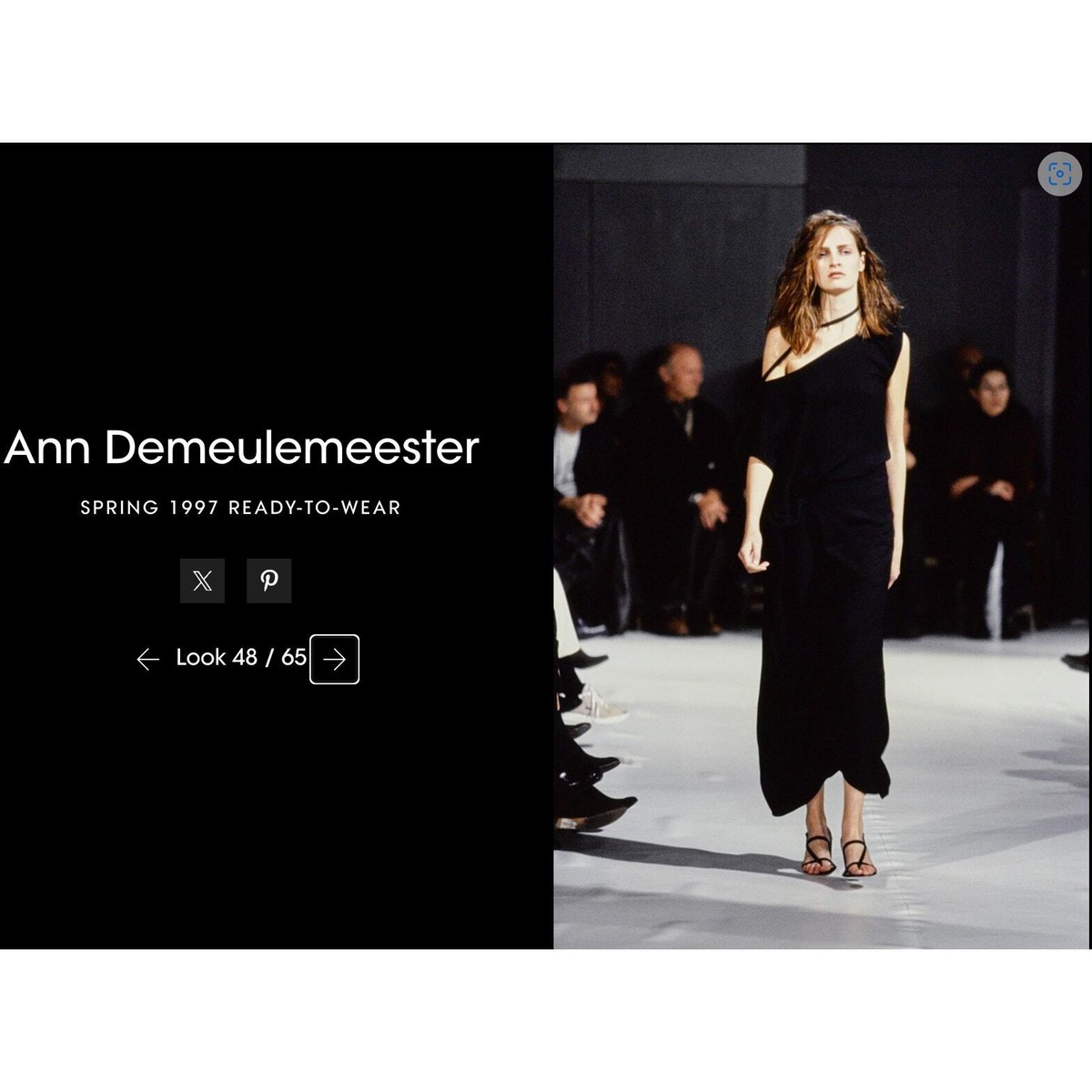 ワンピース ANN DEMEULEMEESTER 90s body dress Stunning Vintage 90s Ann Demeulemeester Black Silk Mini