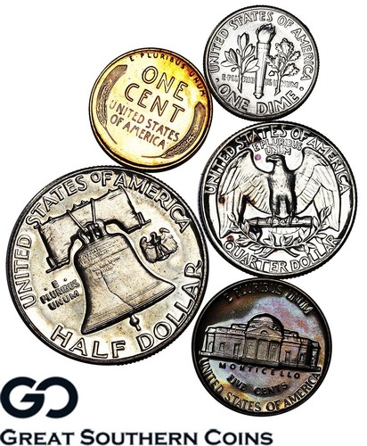 1953 United States Mint PROOF Set, 5-Coin Lot, All Nice Gem PR - Picture 2 of 3