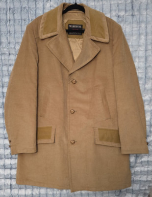 Vintage 1970's Sears Country Coat Corduroy Men's 44 Tall XL Flannel Lined Jacket