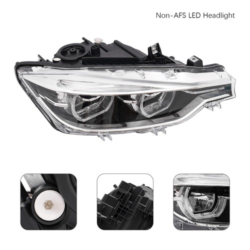 LED Headlight Assembly For 2016-2019 BMW 3 Series F30 (320i, 330i, 340i), Right Side, No AFS, US Version