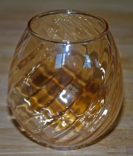 VINTAGE Amber Swivel Sphere Glass Spare Chimney For Oil Lamp Made in USA 1930's