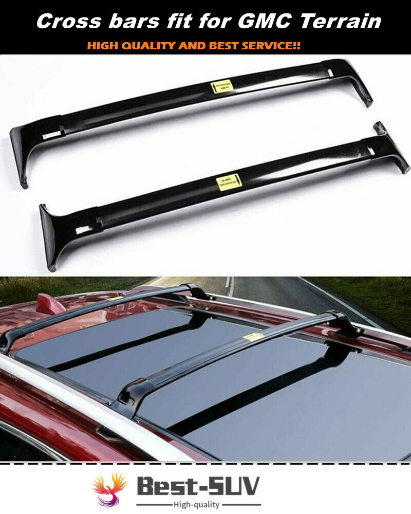 2Pcs Fit for Chevrolet GMC Terrain 2018-2024 Roof Rail Rack Cross Bar Crossbars