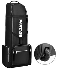 Golf Travel Bag with Wheels, Airline Golf Travel Case - Black