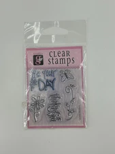Studio G Clear Stamps Thinking of You Its Your Day Butterflies Daisy Flowers NEW