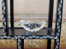 Dollhouse Decorative Cut Clear Glass Bowl 1:12 Scale Miniature