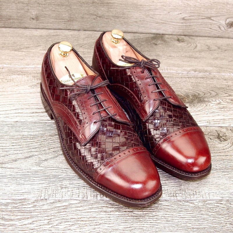 Allen Edmonds CRANDON Woven Blucher  10 B Narrow Chili * add $15 new Cedar Trees