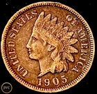 1905 Indian Head Penny Cent - Choice Very Fine Details - Nice Color JC151