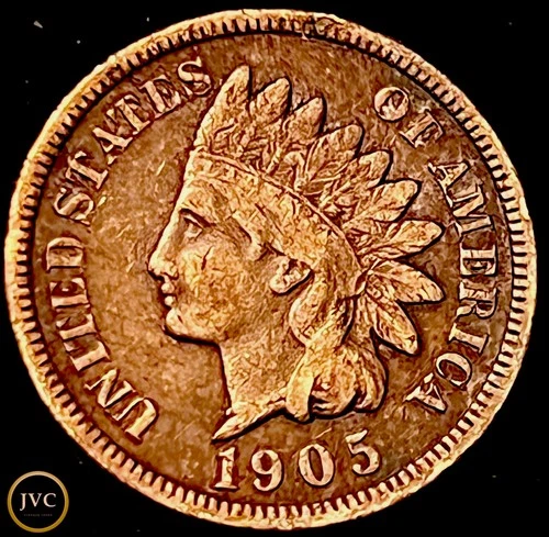1905 Indian Head Penny Cent - Choice Very Fine Details - Nice Color JC151