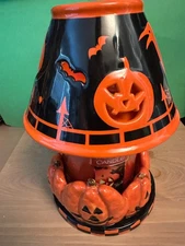 Fits Yankee Candle White Barn Halloween Jar Candle Shade Holder Jack O' Lanterns