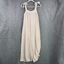 Women's Pink Small Romper Polyester Tie Strap Wide Leg Floral
