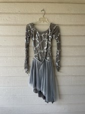 Revolution Dancewear Women s Silver Sequined Mesh Costume RC18644