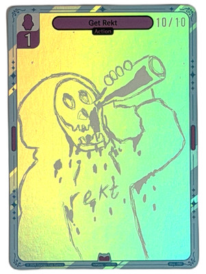 HYPER RARE SKETCH ***GET REKT 10/10*** VIBES TCG BIRB & PENGU EVRYTHING
