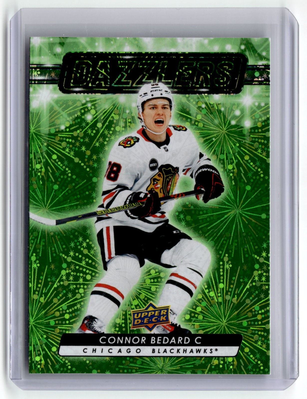 2023-24 Upper Deck Series 2 - Dazzlers Connor Bedard #DZ-79 Green (RC)