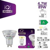 ŻAróWka Led GU10 IQ-LEDEX GU10 4,7W-WW 850Lm 3000K Barwa CiepłA 5 Lat Gwar. 3660