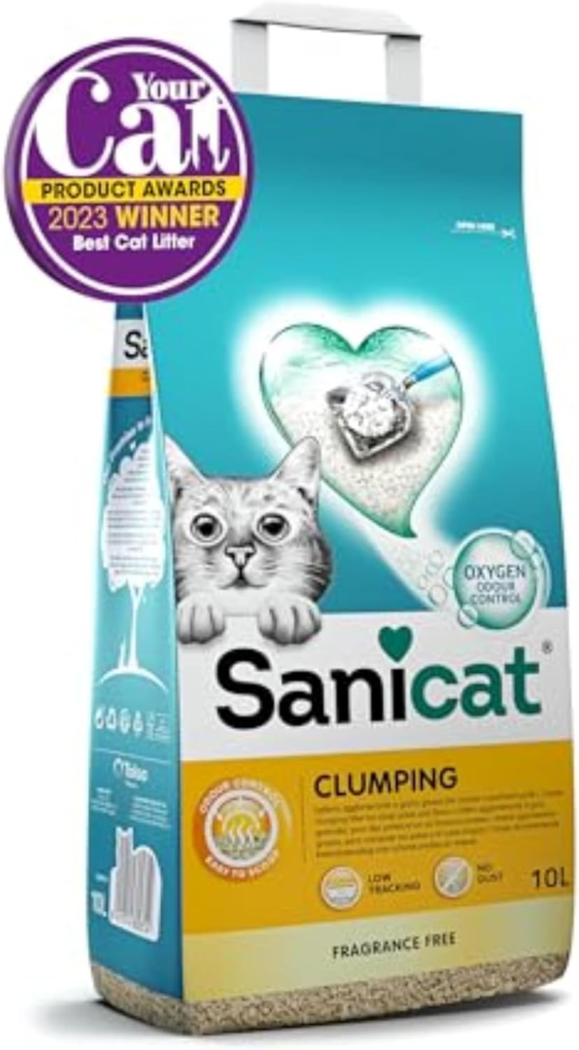 Sanicat - Clumping Unscented Cat Litter | Made of natural minerals with guarant