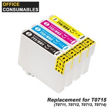 Compatible T0715 Ink Cartridges for Epson Printers - T0711-714 Multipack Sets