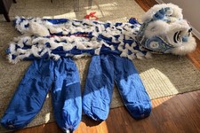 Chinese Lion Dance Costume 2-Person Hand-Made, Hand Painted w Ear/Mouth Levers