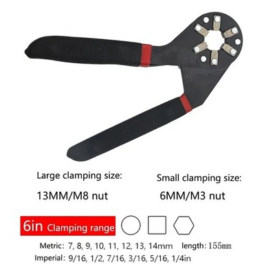 Magic Wrench 6/8 Inch Adjustable Universal Socket Tool Multi Function