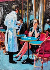 Quadro olio su tela dipinto arte contemporanea firmato no vettriano 