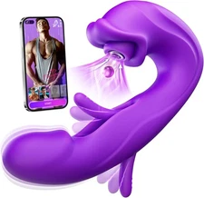 Rotating Rabbit Vibrator Thrusting Dildo Clit G-Spot Massager Sex Toys for Women