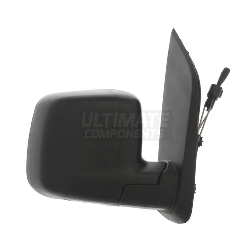 Fits Fiat Fiorino Van 2008-2020 Cable Wing Door Mirror Black Cover Drivers Side