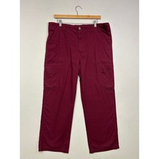 Workwear Medical Carhartt Unisex L Burgundy Ripstop Cargo Scrub Pants