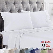 Pillow Cases Standard Size Set of 2-1000 Thread Standard / Queen Bright White