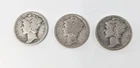 Mercury Dime 10¢ Lot of (3): 1926-P, 1928-P, 1936-D
