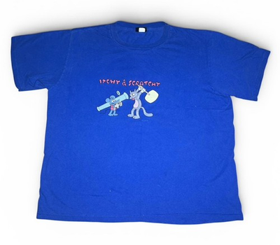 #ad Vintage 2000 The Simpsons Itchy And Scratchy Single Stitch Shirt XL $49.99