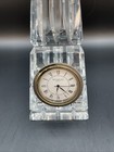 Vintage Waterford Crystal Obelisk Pyramid Miniature Desk Clock Estate 2001 — photo 2