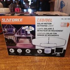 Sunforce LED Solar Powered Motion Activated Security Light 1500 Lumens NEW n Box
