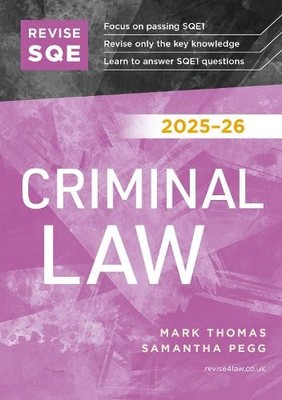 Mark Thomas Samantha Pe Revise SQE Criminal Law 2025/ (Taschenbuch) (US IMPORT)