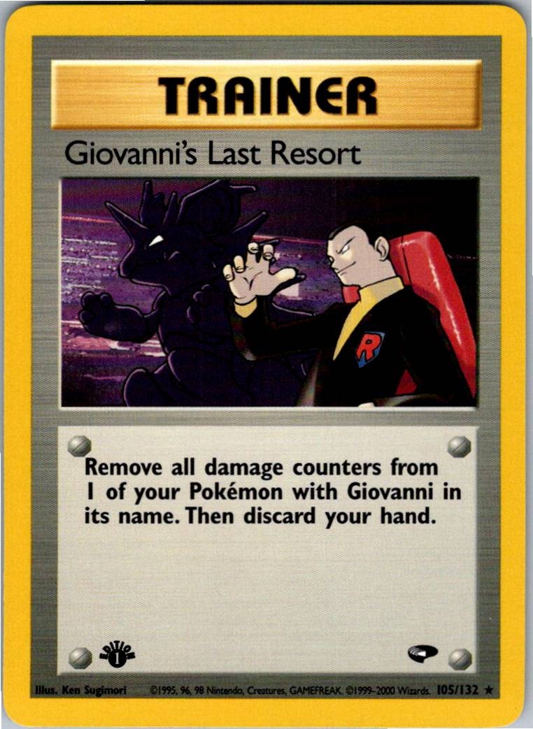 Giovanni's Last Resort Rare Gym Challenge 105/132 NM 1st Edition