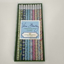 Vera Bradley Pencils Set of 10 Paper Wrapped Take Note Collection Retired