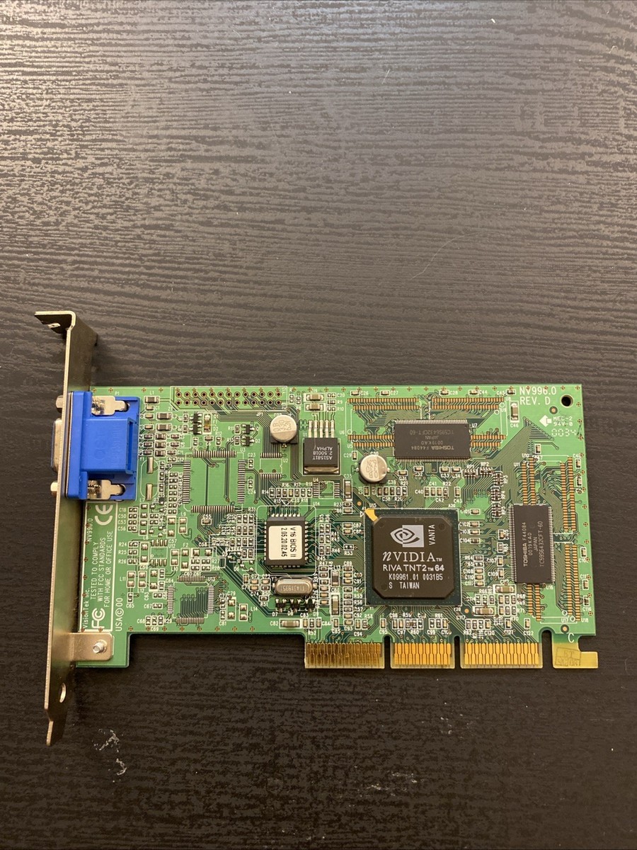 NVIDIA Riva TNT2 M64 AGP Video Adapter 32MB
