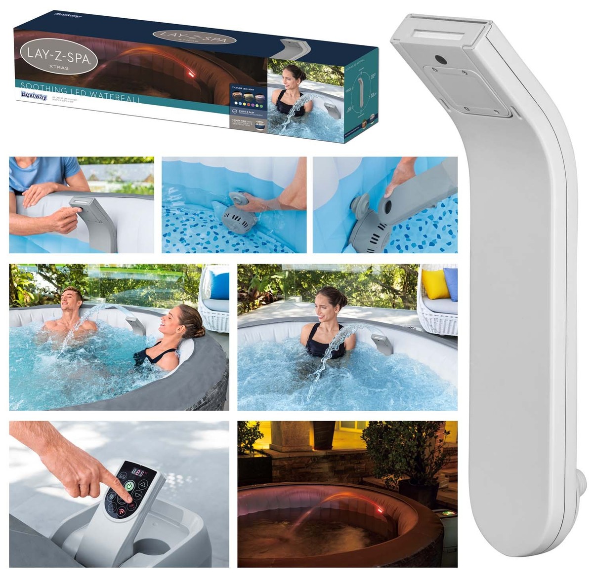 Luccika LED-Wasserfall Mit Eiszapfen – 3 X 0,7 M, 120 LEDs, IP44, Verlängerbar, Für Innen & Außen