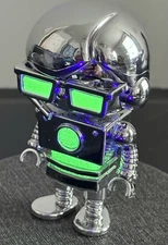 Ryan's World Glow In The Dark Silver Robot 3” Figure Bonkers Toy Co