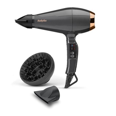 BaByliss Italian Air Pro Föhn mit Diffusor, Schwarz, 6719DE/*B-Ware /