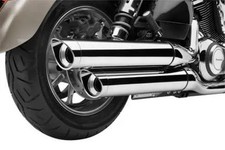 Cobra Chrome 4in Scalloped Slip on Muffler Ex...